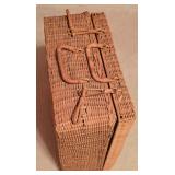 LL-BR3 - Set of 4 Woven Baskets and Wooden Tray Assorted Sizes