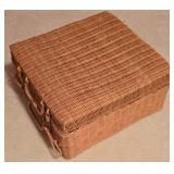 LL-BR3 - Set of 4 Woven Baskets and Wooden Tray Assorted Sizes