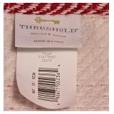 LL-BR3 - Wicker Storage Trunk, Set of 2 Handwoven Decorative Baskets, and Red Herringbone Throw Blanket