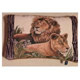 LLBR3 - Set of 3 Ashford Court Lion & Lioness Tapestry Accent Pillows