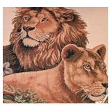 LLBR3 - Set of 3 Ashford Court Lion & Lioness Tapestry Accent Pillows