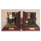 LL-BR3 - Norman Rockwell Gallery Collection Bookends - Before the Shot and Marriage License