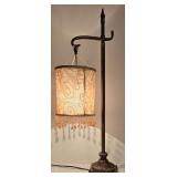 LL-BR3 - Vintage Hanging Table Lamp with Ornate Stand and Beaded Shade