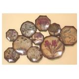 LL-BR2 - 22" x 36" Decorative Metal Wall Art with Botanical Plates