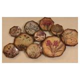 LL-BR2 - 22" x 36" Decorative Metal Wall Art with Botanical Plates