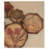 LL-BR2 - 22" x 36" Decorative Metal Wall Art with Botanical Plates