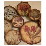 LL-BR2 - 22" x 36" Decorative Metal Wall Art with Botanical Plates