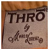 LL-BR2 - Set of 4 Decorative Throw Pillows: 2 Gold Thro by Marlo Lorenz and 2 Gray & Yellow Patterned Pillows