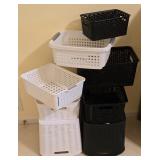 LL-BR2 - Set of 8 Storage Bins and Baskets Assorted Sizes Plastic Room Essentials BranQ
