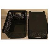 LL-BR2 - Set of 8 Storage Bins and Baskets Assorted Sizes Plastic Room Essentials BranQ