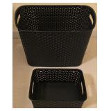 LL-BR2 - Set of 8 Storage Bins and Baskets Assorted Sizes Plastic Room Essentials BranQ