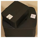 LL-BR2 - Set of 8 Storage Bins and Baskets Assorted Sizes Plastic Room Essentials BranQ