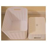 LL-BR2 - Set of 8 Storage Bins and Baskets Assorted Sizes Plastic Room Essentials BranQ