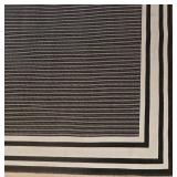 LL-FR - Huntington Home Indoor/Outdoor Area Rug 5x8 Black and Ivory