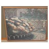 LL-FR - Signed Ferrante Framed Garden Landscape Painting
