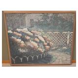 LL-FR - Signed Ferrante Framed Garden Landscape Painting