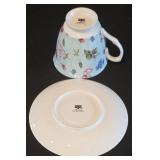 H - Set of 7 Vintage English Bone China Floral Teacup and Saucer Duos