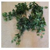 O - Lucio 16" x 33" Mirrored Tray with Faux Foliage Wall Decor Set