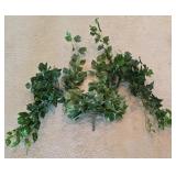 O - Lucio 16" x 33" Mirrored Tray with Faux Foliage Wall Decor Set