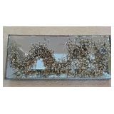 O - Lucio 16" x 33" Mirrored Tray with Faux Foliage Wall Decor Set
