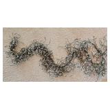 O - Lucio 16" x 33" Mirrored Tray with Faux Foliage Wall Decor Set