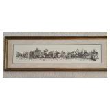 O - Hand-Painted Framed Curacao Cityscape Artwork