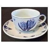 H - Set of 6 Vintage Porcelain Tea Cups and Saucers Assorted Floral Patterns