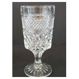 H - Set of 12 Vintage Pressed Glass Goblets, 6.5 Inch Tall