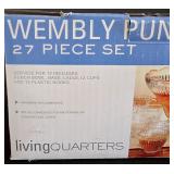 O - Party Entertaining Lot: West Bend Coffee Percolator, LivingQuarters Punch Bowl Set, Lenox Wine Glasses