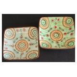 H - Couleur Nature Serving Dish and Set of 10 Square Appetizer Plates