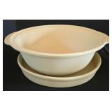 O - Pampered Chef Baking Bowl, Stoneware Bakeware, and 5 Bread Proofing Baskets with Liners