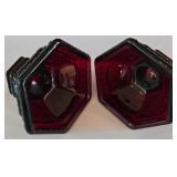 O - Holiday Serving Platter, Bowl, Red Glass Bell, Bowl, and Candleholders Collection
