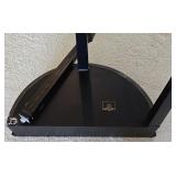 DR - Black Half Round Console Table, Table Lamp, and Framed Print Set