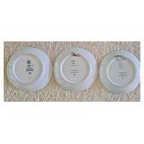 H - Set of 15 Bing & Grondahl Blue Christmas Plates 1960, 1965-1977, 1979