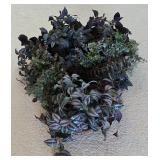 Ml-BR-1 - Collection of Faux Foliage Arrangements with Baskets and Metal Wall Pockets