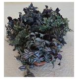 Ml-BR-1 - Collection of Faux Foliage Arrangements with Baskets and Metal Wall Pockets