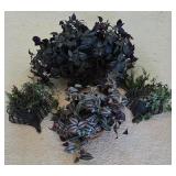 Ml-BR-1 - Collection of Faux Foliage Arrangements with Baskets and Metal Wall Pockets