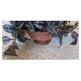 Ml-BR-1 - Collection of Faux Foliage Arrangements with Baskets and Metal Wall Pockets