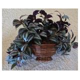 Ml-BR-1 - Collection of Faux Foliage Arrangements with Baskets and Metal Wall Pockets