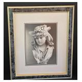 ML-BR1 - Corner Display Table and Framed Bust Artwork Pair