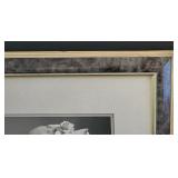 ML-BR1 - Corner Display Table and Framed Bust Artwork Pair