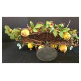 ML-BR1 - Decor Set with Certified International Apple Tray, Faux Fruit Displays, Cake Plate, and 6 Papart Olive Bowls