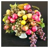 ML-BR1 - Decor Set with Certified International Apple Tray, Faux Fruit Displays, Cake Plate, and 6 Papart Olive Bowls
