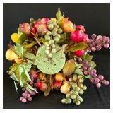 ML-BR1 - Decor Set with Certified International Apple Tray, Faux Fruit Displays, Cake Plate, and 6 Papart Olive Bowls