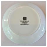 ML-BR1 - Set of 8 Blue Glass 8-Inch Plates and 3 Roscher 6-Inch Decorative Plates