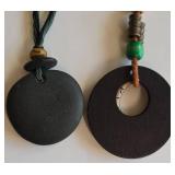 K - Collection of 3 Artisan Beaded Necklaces with Turquoise and Amber Accents