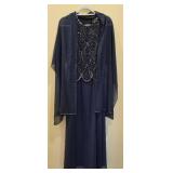 JKARA Beaded Evening Gown with Jacket Size 12