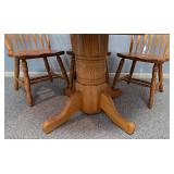 UL - Oak Dining Table with 6 Windsor Chairs