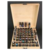 DR - doTERRA Essential Oils Collection with Wood Storage Box and Floral White Case