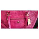 DR - Coach Prairie Fuschia Pink Tote/Crossbody Bag With Zipper Closure